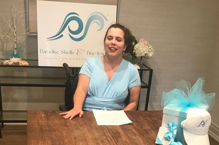 Samantha Founder of Paradise Shells