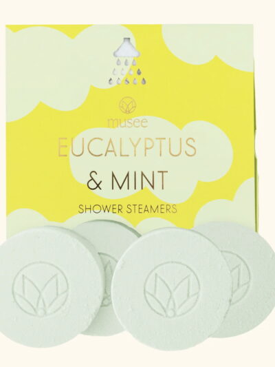 Eucalyptus & Mint Shower Steamers by Musee, open package