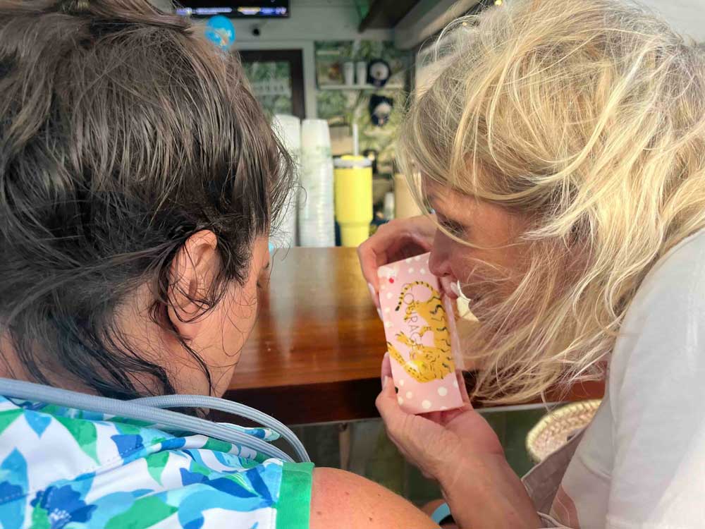 Samantha and Musee founder Leisha Pickering collaborating in Seaside, FL