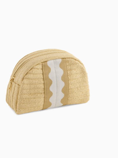 Palm Beach Duo Pouch Tan/White