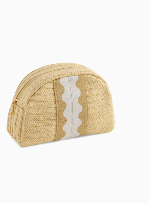 6 Palm Beach Duo Pouch Tan/White